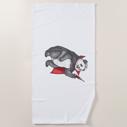 Serviette De Plage Panda Halloween Vampire infirmière T-shirt surdime (Devant)