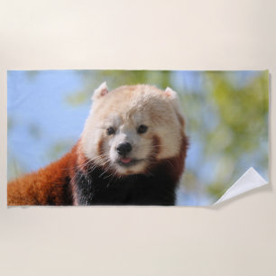 Serviette De Plage Panda rouge