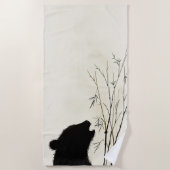 Serviette De Plage Panda Silhouette (Devant)