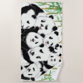 Serviette De Plage Pandas - Pandémie - Gros câlins (Devant)