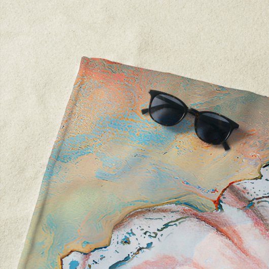 Serviette De Plage Panic Waves peinture à l'huile (En situation)