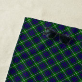 Serviette De Plage Panier bleu vert tartan MacIntyre (En situation)