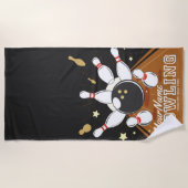 Serviette De Plage Paniers à balles de Bowler personnalisées (Devant)