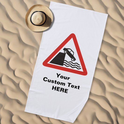 Serviette De Plage Panneau de signalisation de quai