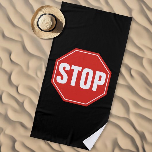 Serviette De Plage Panneau STOP