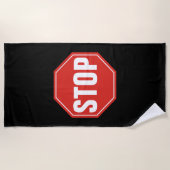 Serviette De Plage Panneau STOP (Devant)