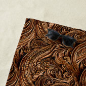 Serviette De Plage Panneaux en bois sculpté d'origine Brown (En situation)