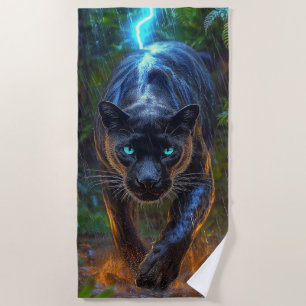 Serviette De Plage Panthère noire