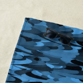 Serviette De Plage Papa Bleu Noir (En situation)