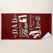 Serviette De Plage Papa d'un fils Premier amour d'une fille (Devant)