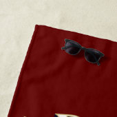 Serviette De Plage Papa d'un fils Premier amour d'une fille (En situation)
