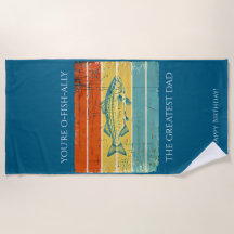 Serviette de plage papa personnalisée