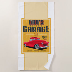 Serviette De Plage Papa's Classic Truck Garage 1956