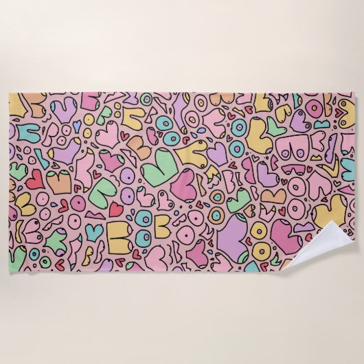 Serviette De Plage Papier Cadeau (Devant)