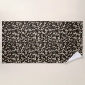 Serviette De Plage Papier de soie camouflage de près (Devant)