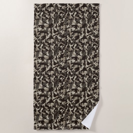 Serviette De Plage Papier de soie camouflage de près (Devant)