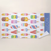 Serviette De Plage Papier d'enveloppement des capsules d'aquarelle (Devant)