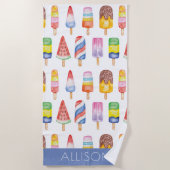 Serviette De Plage Papier d'enveloppement des capsules d'aquarelle (Devant)