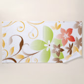 Serviette De Plage Papier mural à fleurs 5 (Devant)