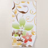 Serviette De Plage Papier mural à fleurs 5 (Devant)