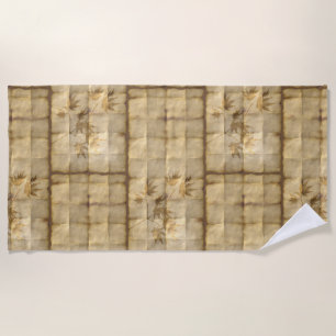Serviette De Plage Papier parchemin feuille d'érable or look oriental
