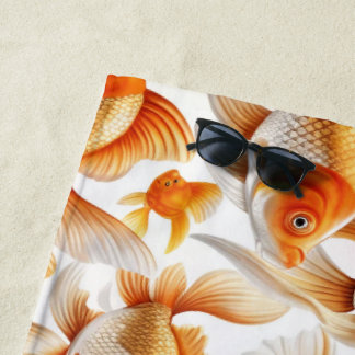 Serviette De Plage Papier peint et rideau pour Motif de poisson rouge