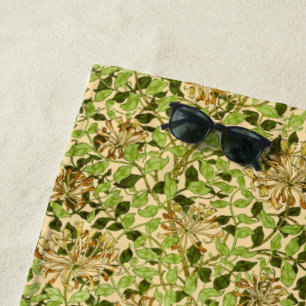 Serviette De Plage Papier peint floral Chèvrefeuille de William Morri