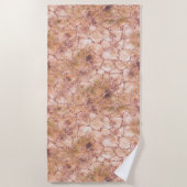 Serviette De Plage Papier Rose Parties scintillant Giraffe Imprimer (Devant)