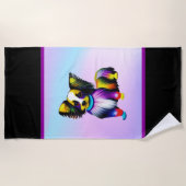 Serviette De Plage Papillion Pop Art Pastel (Devant)