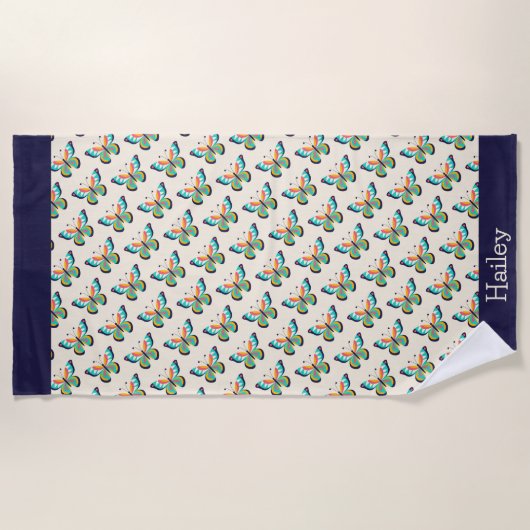 Serviette De Plage Papillon (Devant)