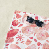 Serviette De Plage Papillon Aquarelle Rose (En situation)