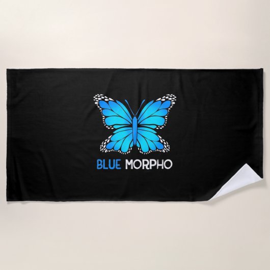 Serviette De Plage Papillon bleu Morpho (Devant)