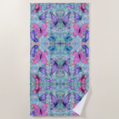 Serviette de plage Papillon Coloré (Devant)
