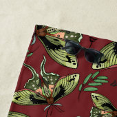 Serviette De Plage Papillon d'aquarelle et fleur de lavande Yoga Mat (En situation)