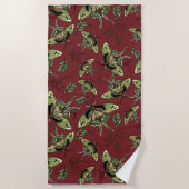 Serviette De Plage Papillon d'aquarelle et fleur de lavande Yoga Mat (Devant)