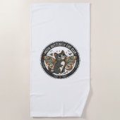 Serviette De Plage Papillon de nuit Chat POD Art Vectoriel - Papillon (Devant)