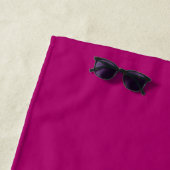 Serviette De Plage Papillon Diamant Blanc, Nom du script, Fuchsia pro (En situation)