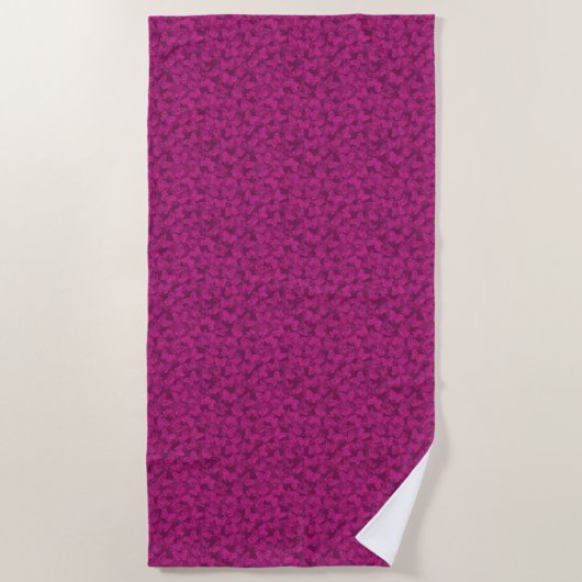 Serviette De Plage Papillon floral naturel moderne violet luxueux (Devant)