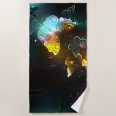 Serviette De Plage Papillon lumineux et papillons de nuit (Devant)