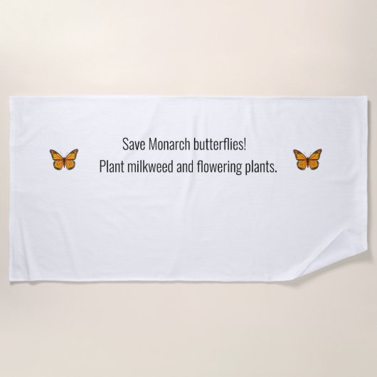 Serviette De Plage Papillon monarque (Devant)