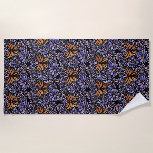 Serviette De Plage Papillon monarque (Devant)