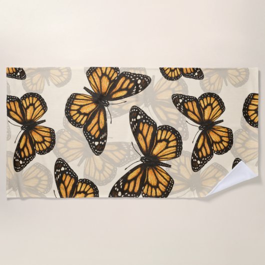 Serviette De Plage Papillon monarque (Devant)