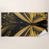 Serviette De Plage Papillon noir (Devant)