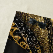 Serviette De Plage Papillon noir (En situation)