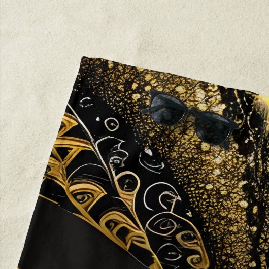 Serviette De Plage Papillon noir (En situation)