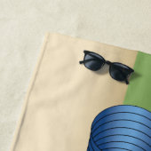 Serviette De Plage Papillon Noir Et Blanc Avec Équipement D'Agilité (En situation)