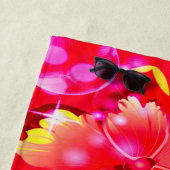 Serviette De Plage Papillon rouge (En situation)