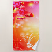 Serviette De Plage Papillon rouge (Devant)