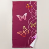 Serviette De Plage Papillons (Devant)
