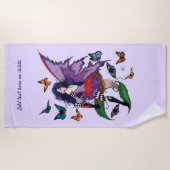 Serviette De Plage Papillons aux champignons poilus (Devant)